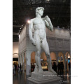 outdoor garden decoration carved white marble david garden statue